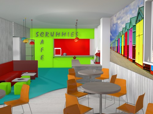 3d Computer visual Of Scrummies Cafe