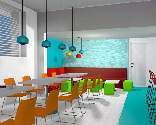 3d computer visualisation of Scrummies Cafe