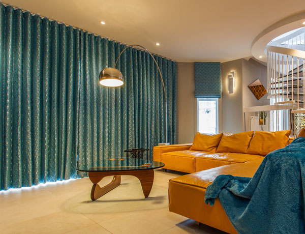 Mid century living room design