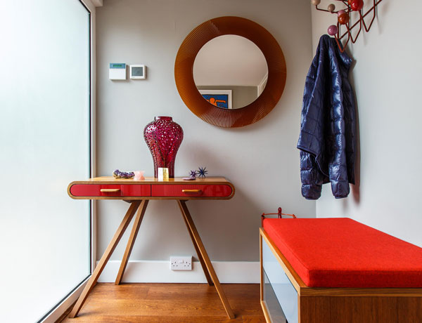 Mid century designed hallway