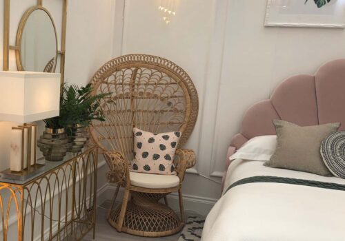 Pink Scalloped Bed