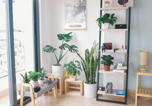 Bookcase leaning