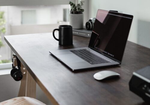 computer on desk
