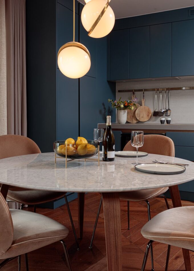 Dining area in modern kitchen