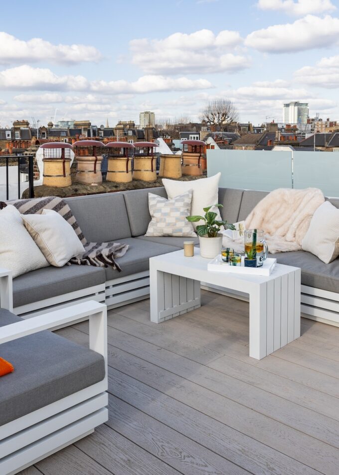 Roof Terrace Luxury Apartment Interior Design in Chelsea Fulham Central London Interior Design