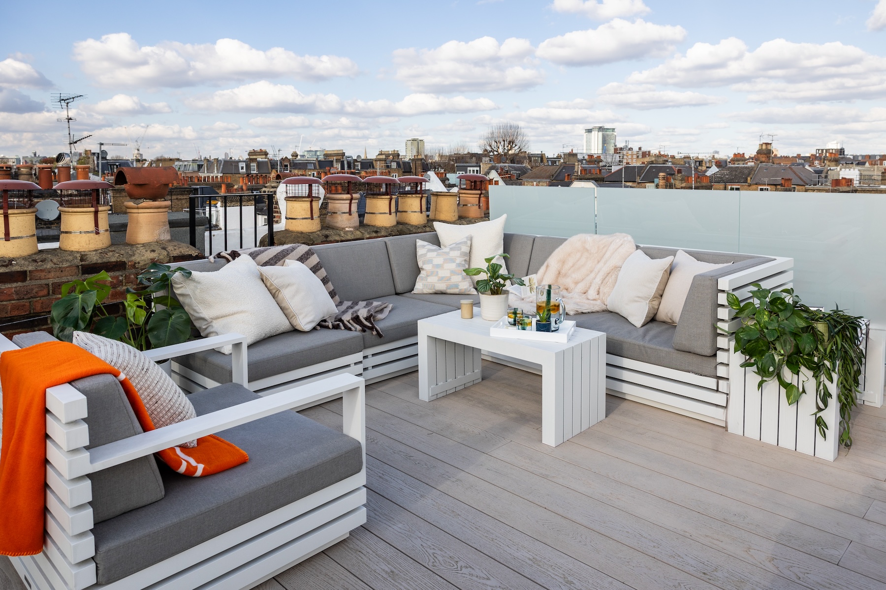 Roof Terrace Luxury Apartment Interior Design in Chelsea Fulham Central London Interior Design
