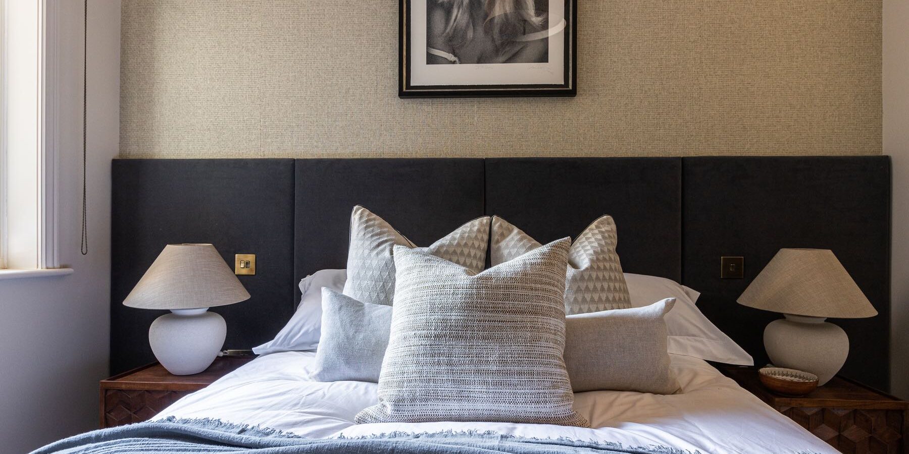 Bedroom with cushions
