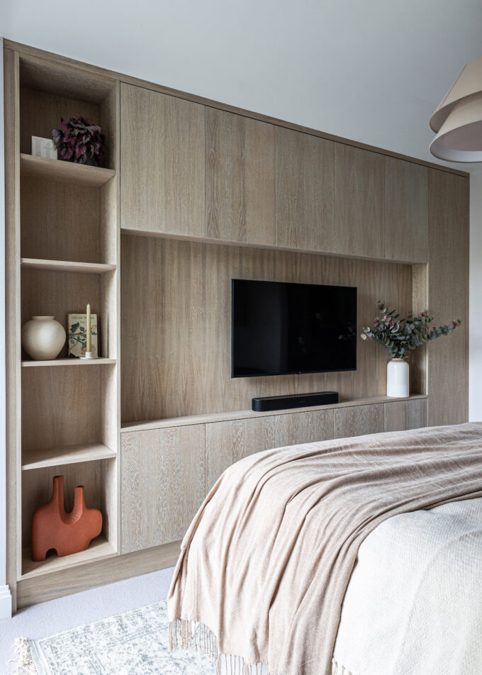 urban contemporary media joinery wall principle bedroom