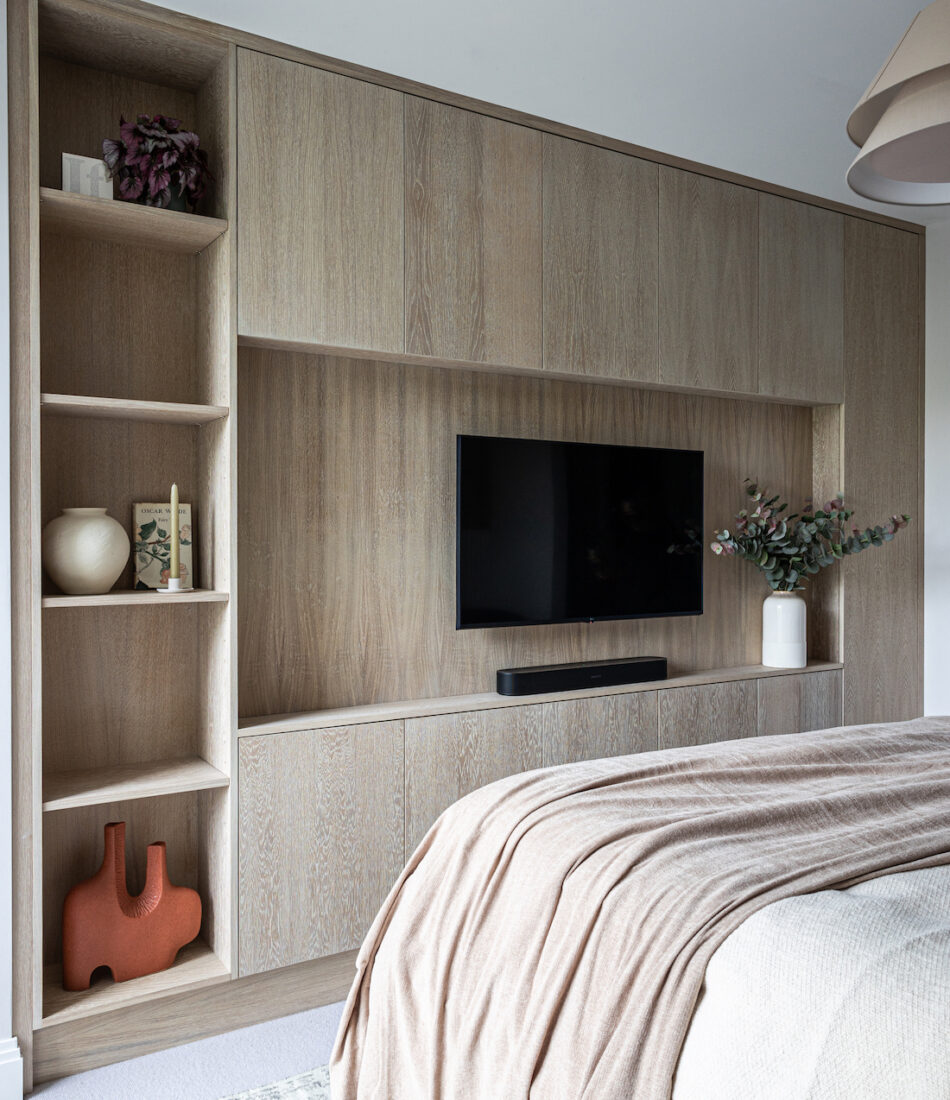 urban contemporary media joinery wall principle bedroom