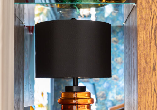 mid century modern art pieces Murano glass table lamp