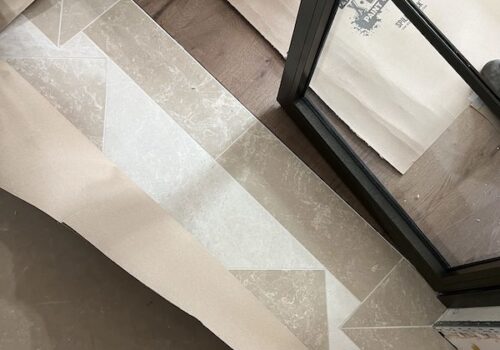 Marble two toned floor tile