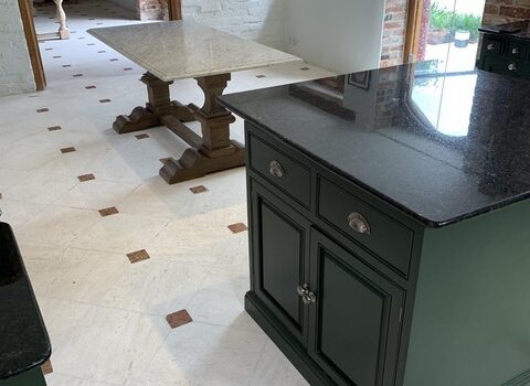 After Shot of Limestone and Marble Flooring Refurbishment