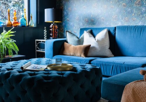 mid century modern beach house in East Sussex sustainable use of the client's vintage pieces is the basis of the design for this home
