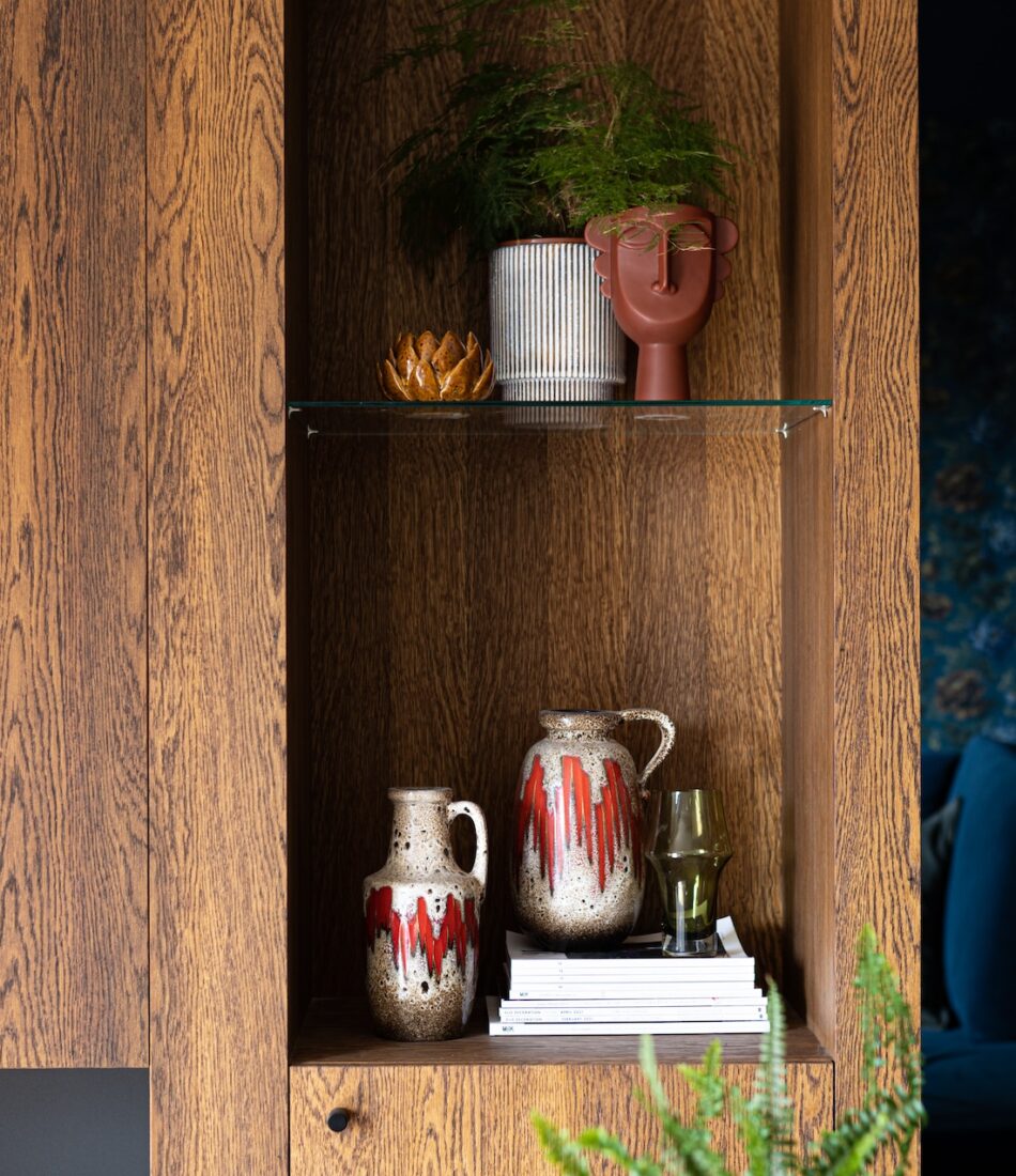 mid century modern beach house in East Sussex sustainable use of the client's vintage pieces is the basis of the design for this home
