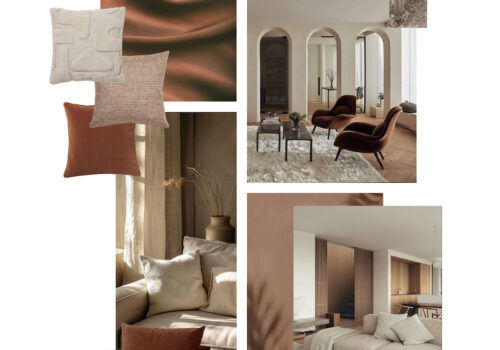 colour pallet / mood board for Mocha Mousse- Pantone colour of the year