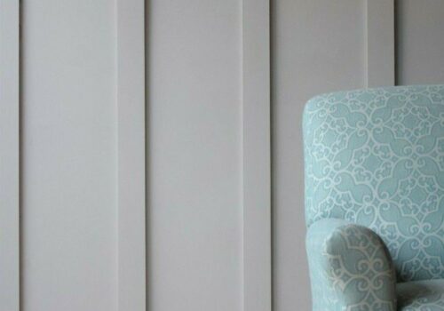 grey wall panelling