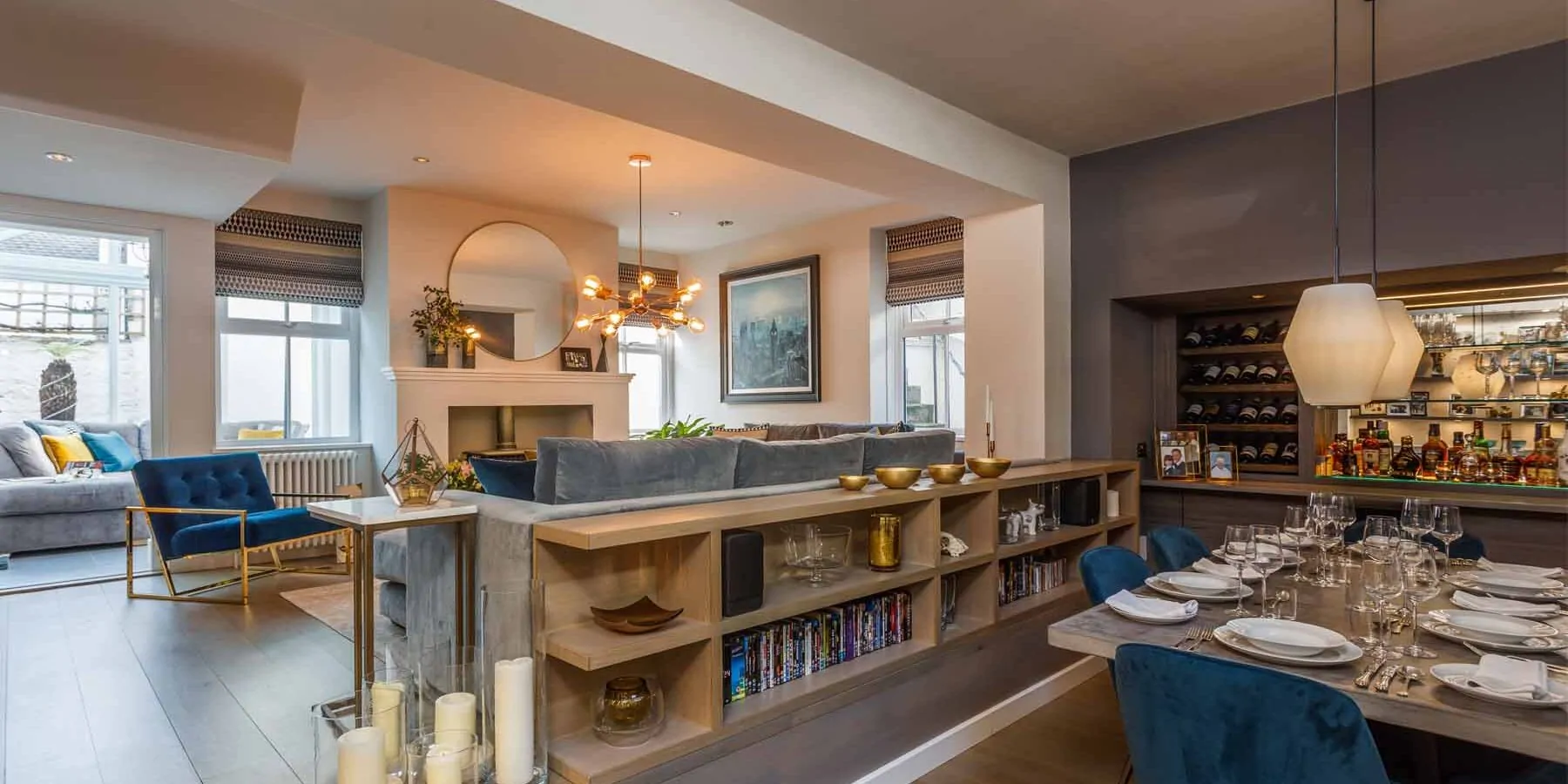 Open plan bar interior design