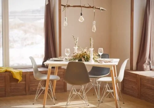 Dining area bright