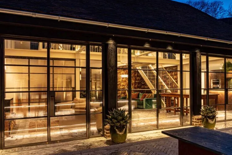 Outside Evening View of Lounge