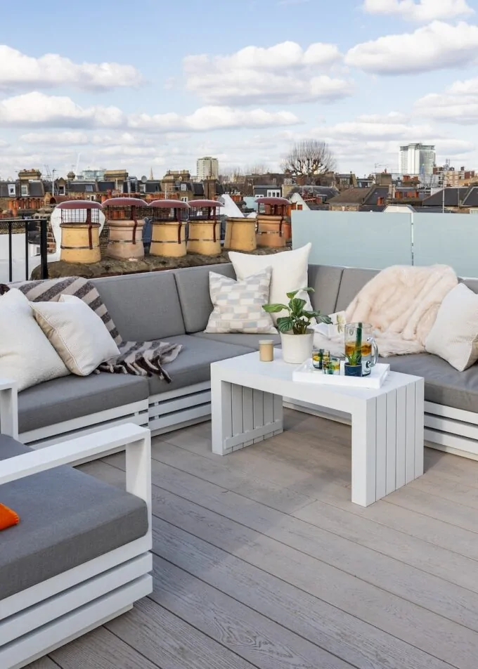Roof Terrace Luxury Apartment Interior Design in Chelsea Fulham Central London Interior Design