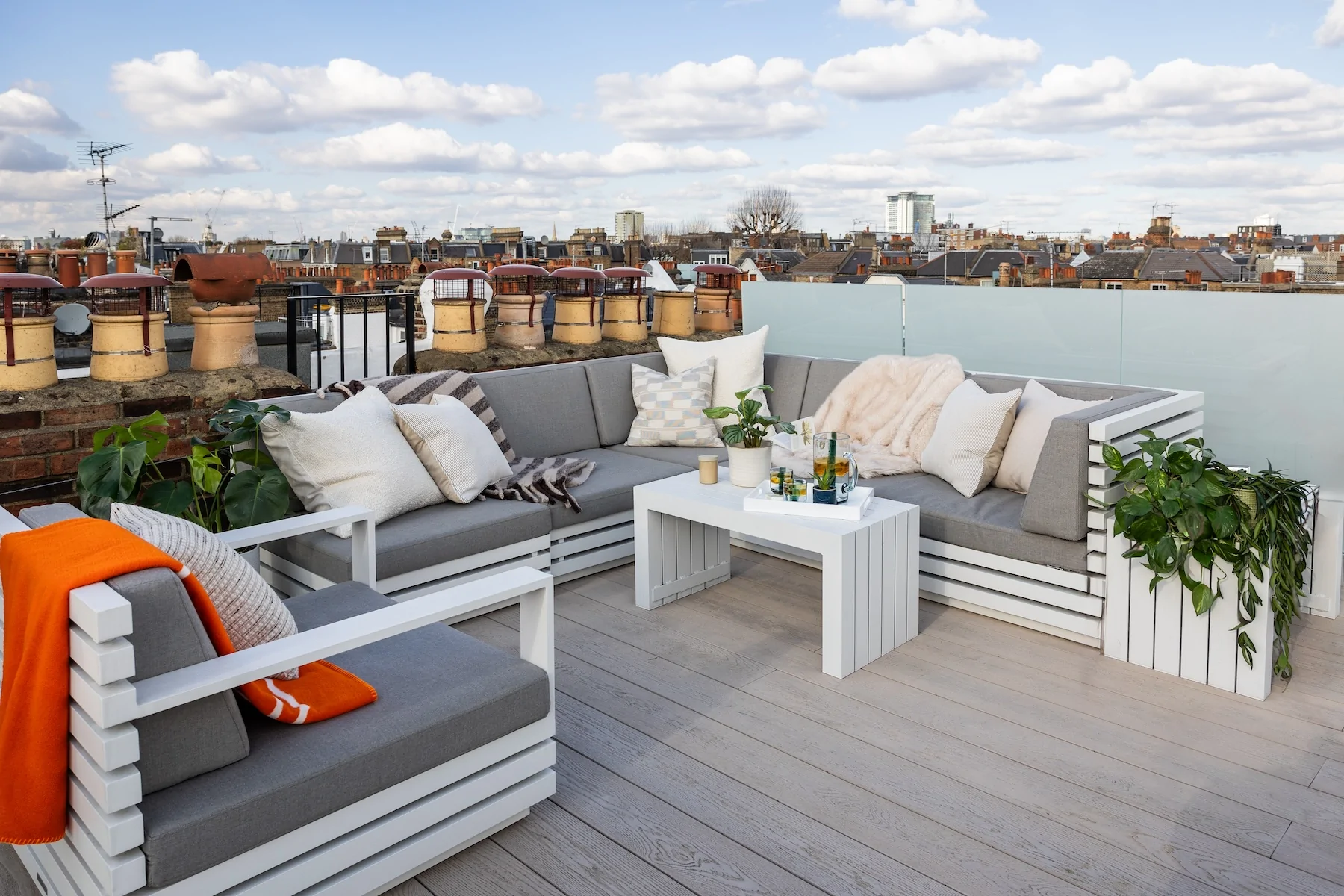 Roof Terrace Luxury Apartment Interior Design in Chelsea Fulham Central London Interior Design