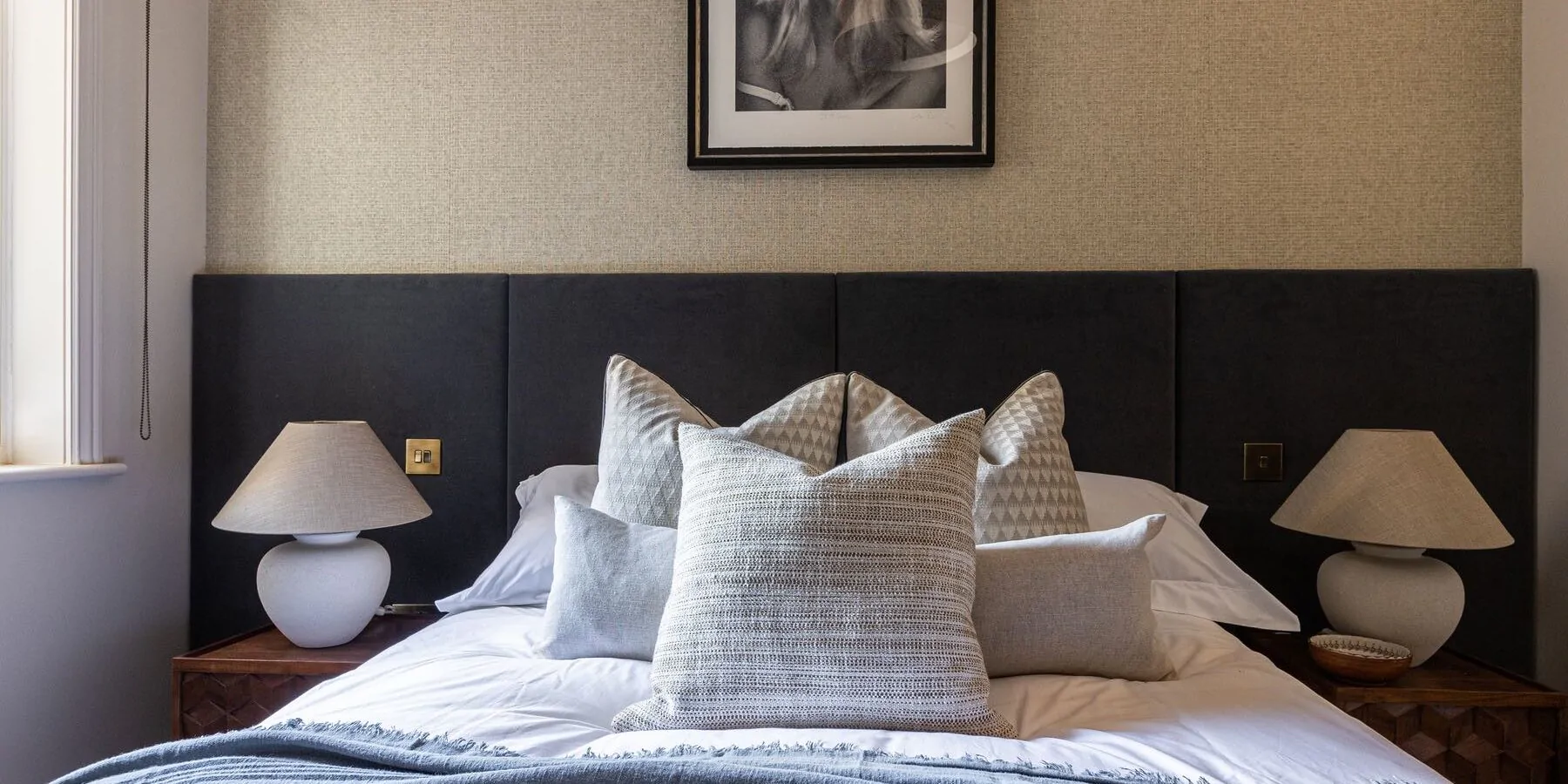 Bedroom with cushions