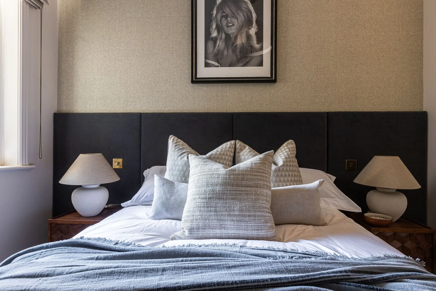 Bedroom with cushions