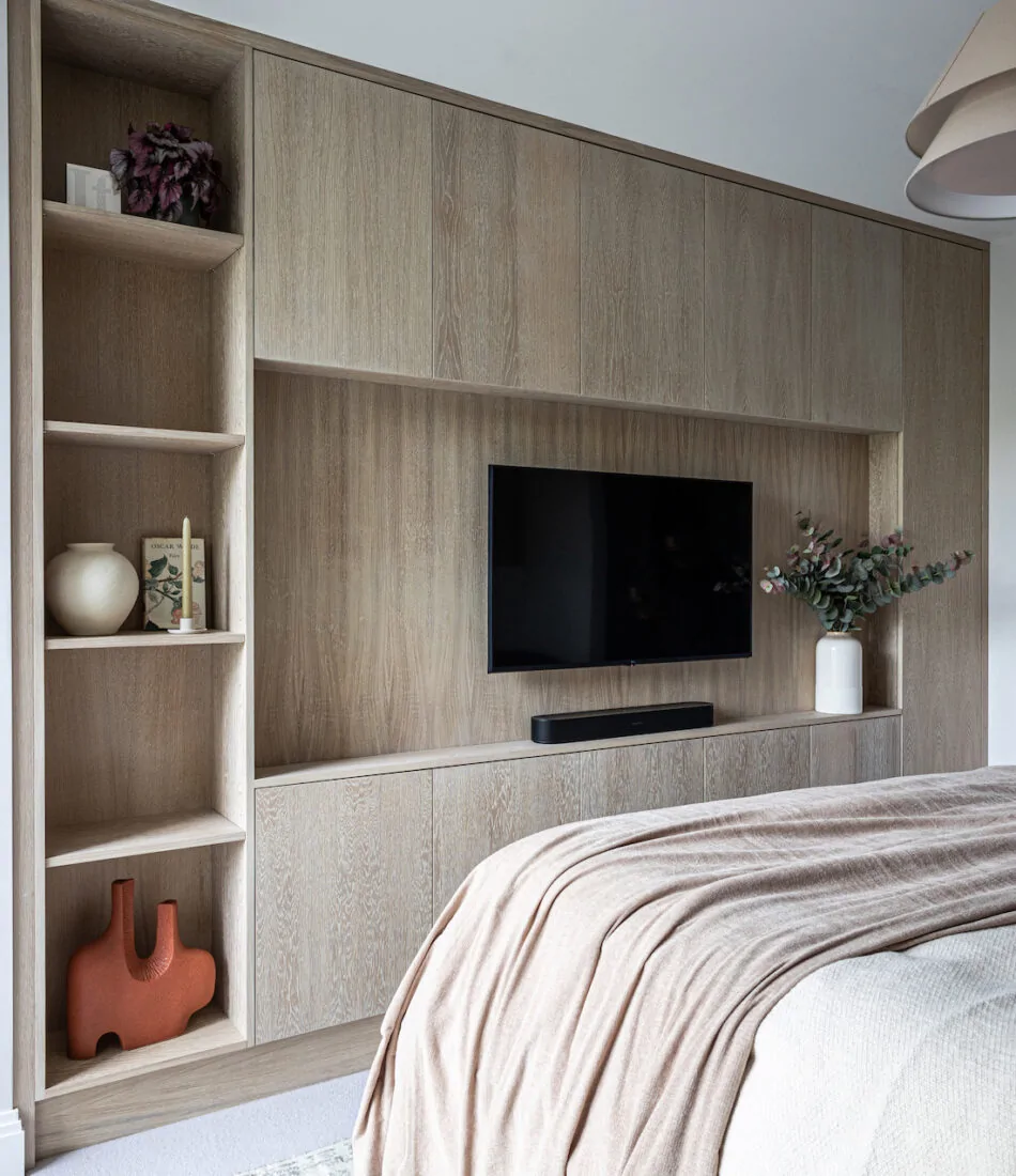 urban contemporary media joinery wall principle bedroom