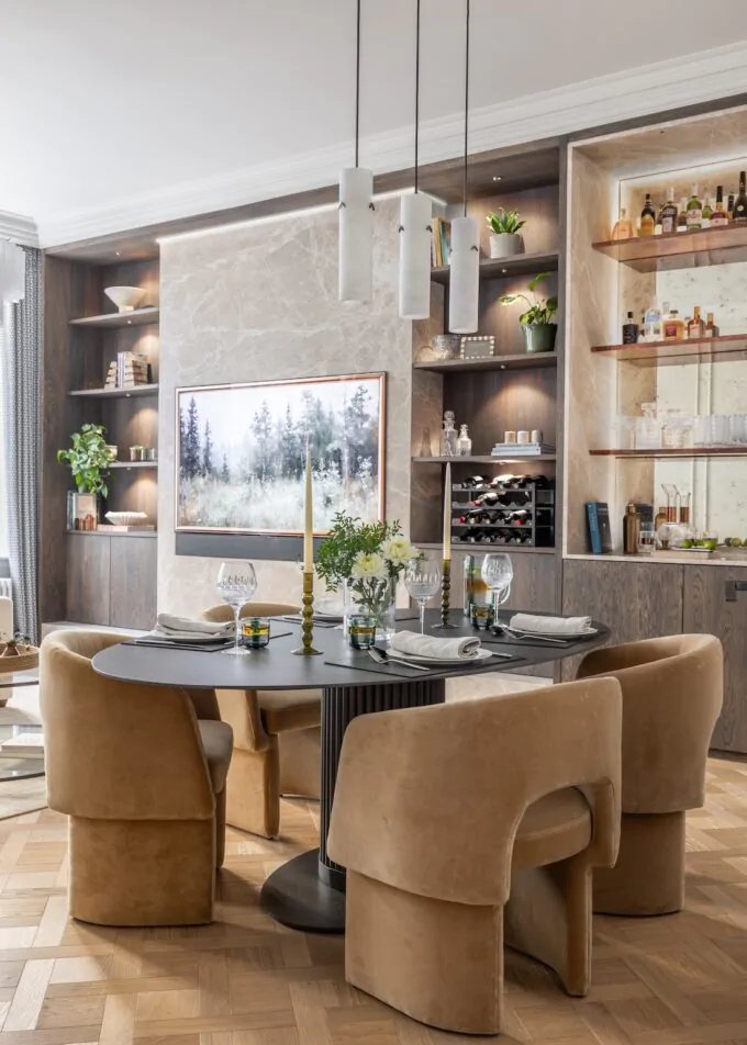 Apartment Renovation in Mayfair. Pied-a-terre interior design